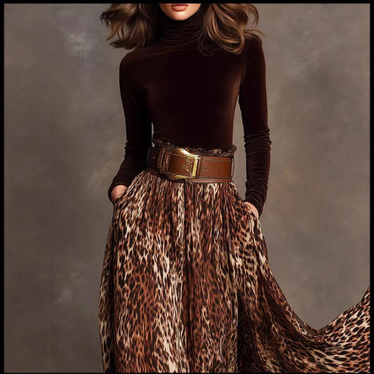 Womens High-waisted Figure-flattering, Versatile Drapey Casual Dress