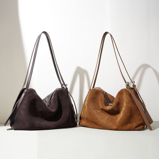 Large-capacity One-shoulder Boston Tote Bag With A Vintage Style