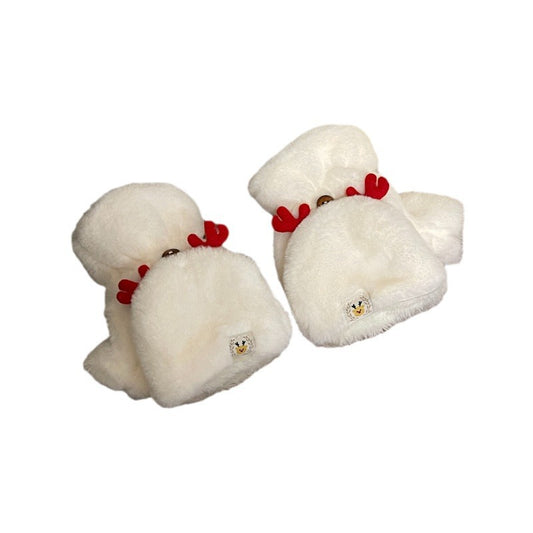 Elk Christmas Gloves Female Winter Warm