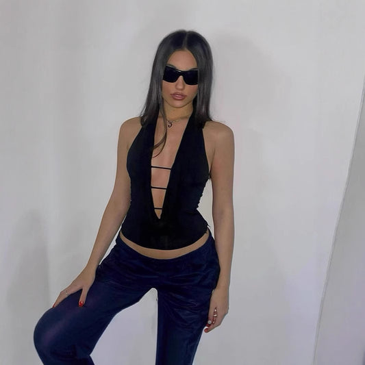 Ensfarvet alsidig camisole-top uden ærmer til kvinder