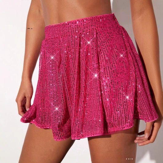 Cross-border European And American Womens Clothing Sparkly Beaded Shorts