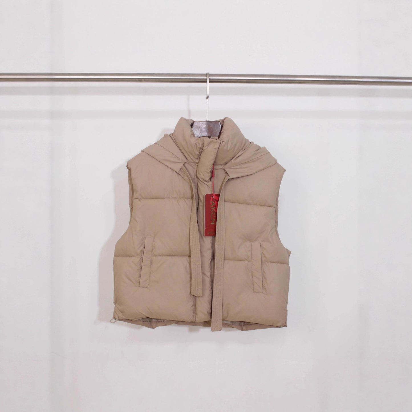 Women's Small Hooded Vest Ribbon Vest