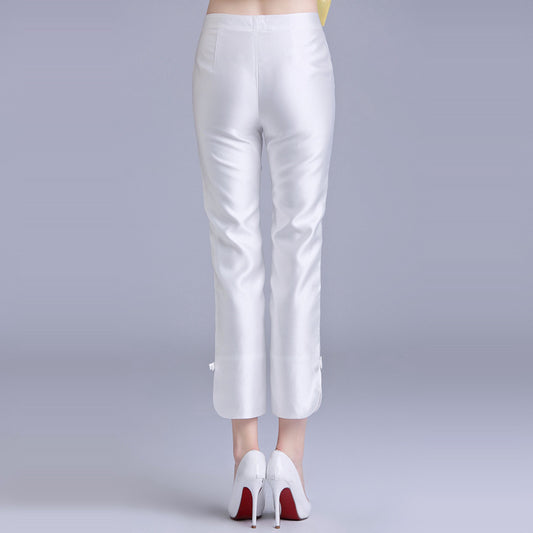 The New Embroidery Casual Slimming Nine-point Pants Trend