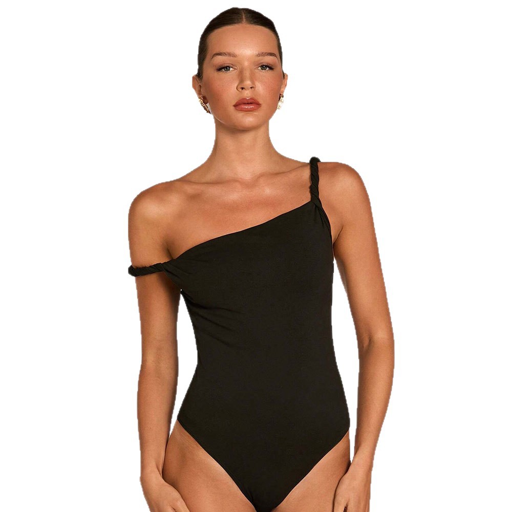 Modebevidst slim-fit off-shoulder-jumpsuit med snoninger til kvinder