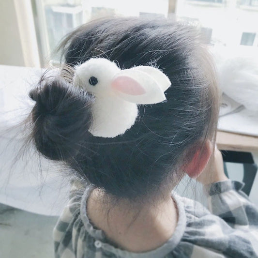 Cute Lamb Hair Three-dimensional Rabbit Head Rope