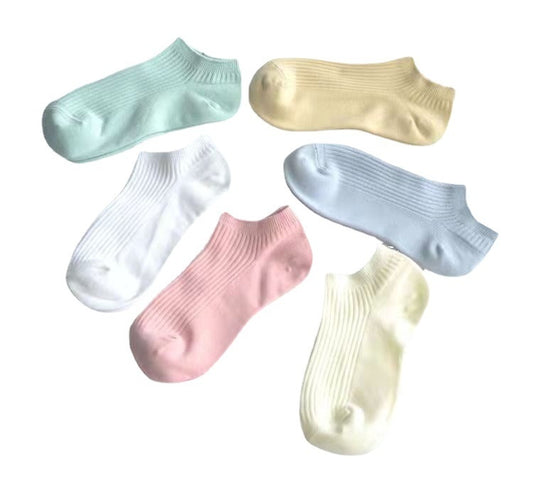 Women's Low-cut Athletic Socks Sweat-absorbent Short Waist Female Cotton Socks