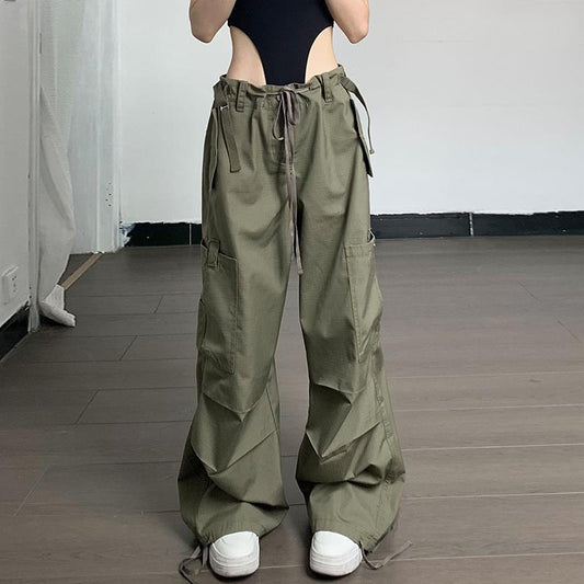 Vintage Fashion Store Bukser med Lige Ben og Store Lommer
