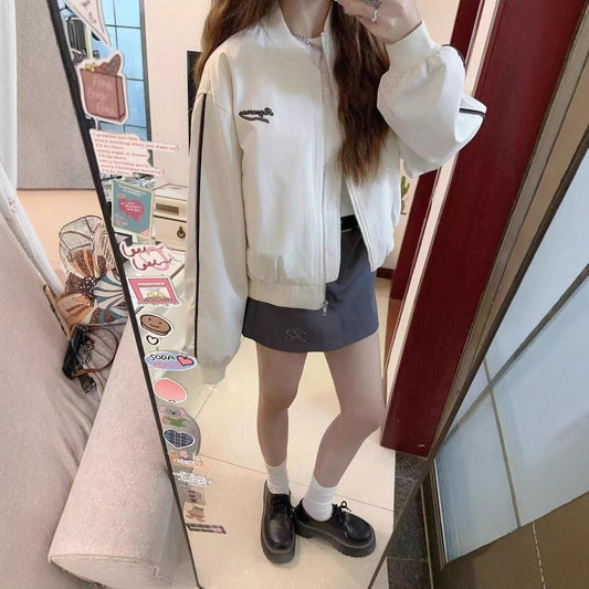 American Retro Loose Versatile Casual Short Jacket For Petite