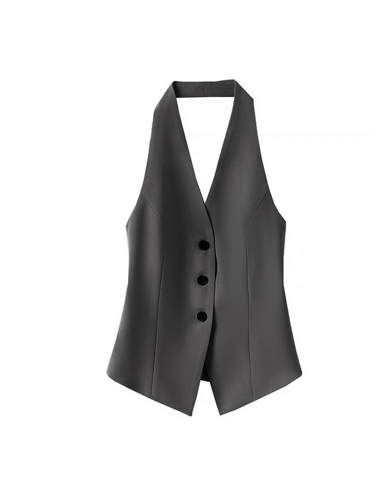 Halter Suit Vest Sleeveless Vest For Women