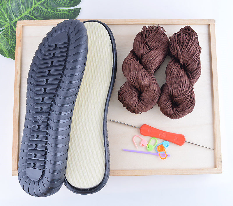 Handwoven Summer Cool Hollow Thread Water Grass Flower Bean Shoes