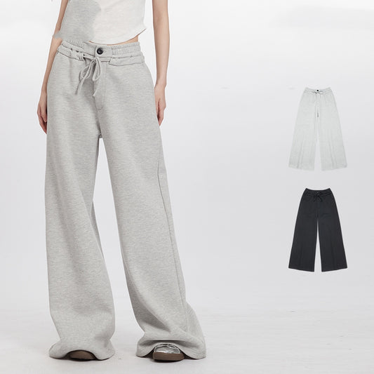 Sports Trousers With An Elasticated Waist Wide Leg Straight Street Trousers