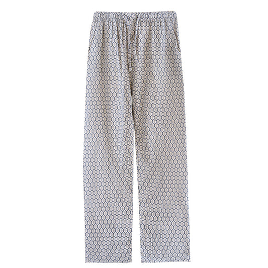 Straight Cotton Loose Home Pants Pajama Pants With Pockets Can Be Worn Outside