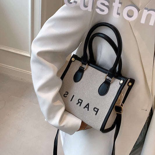 Literary Large-capacity Simple Design Portable Shoulder Tote Bag