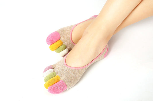Shallow Mouth Five Toed Non-slip Silicone Socks