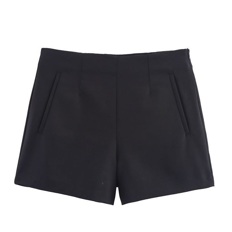 Initial Color High High Waist Casual Loose Shorts