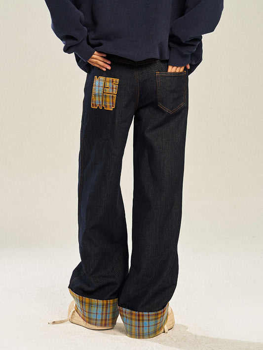 Retro Plaid Casual Lige Ben Vide Ben Jeans