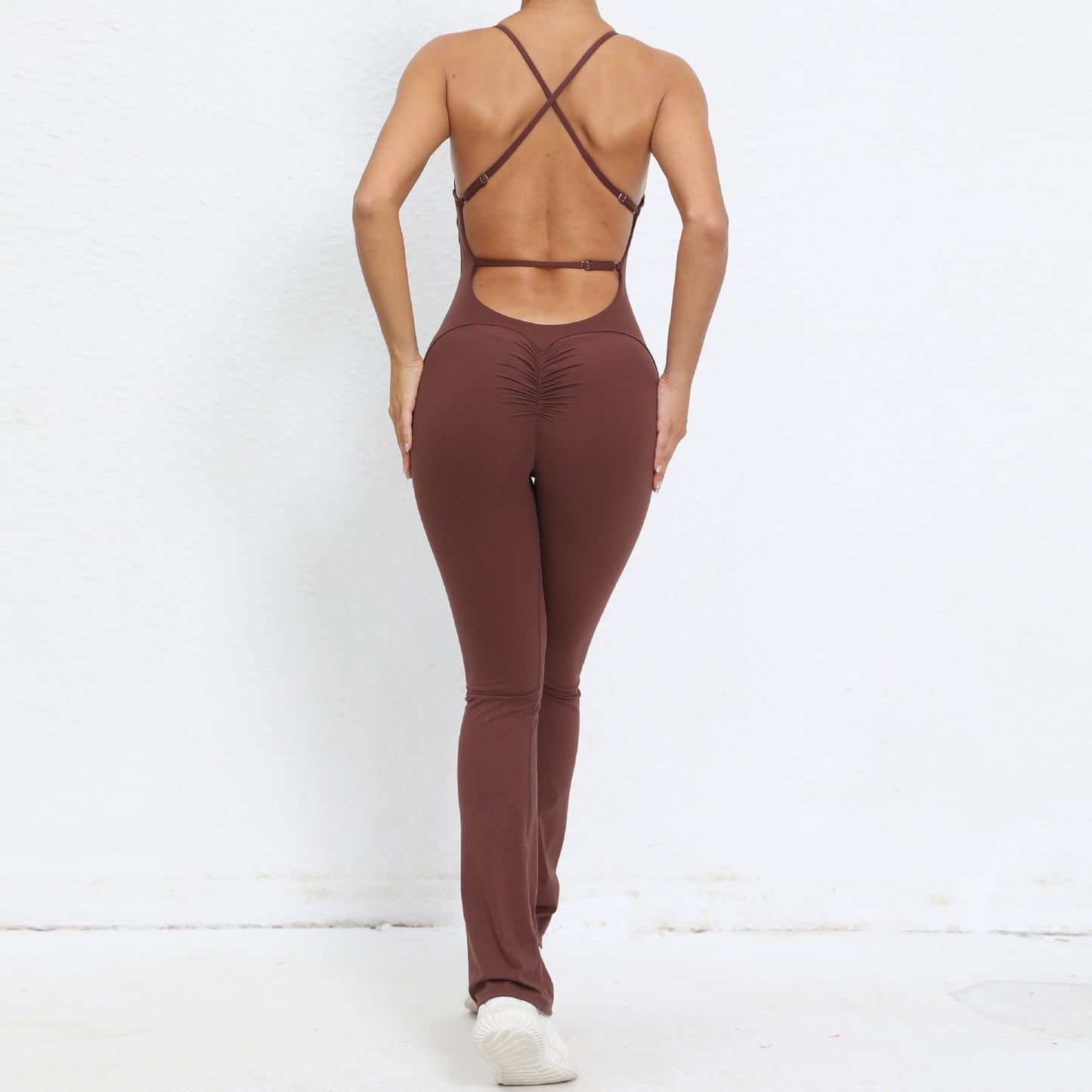 High-intensity Sports Adjustable Shoulder Strap Slightly Tight Yoga Jumpsuit
