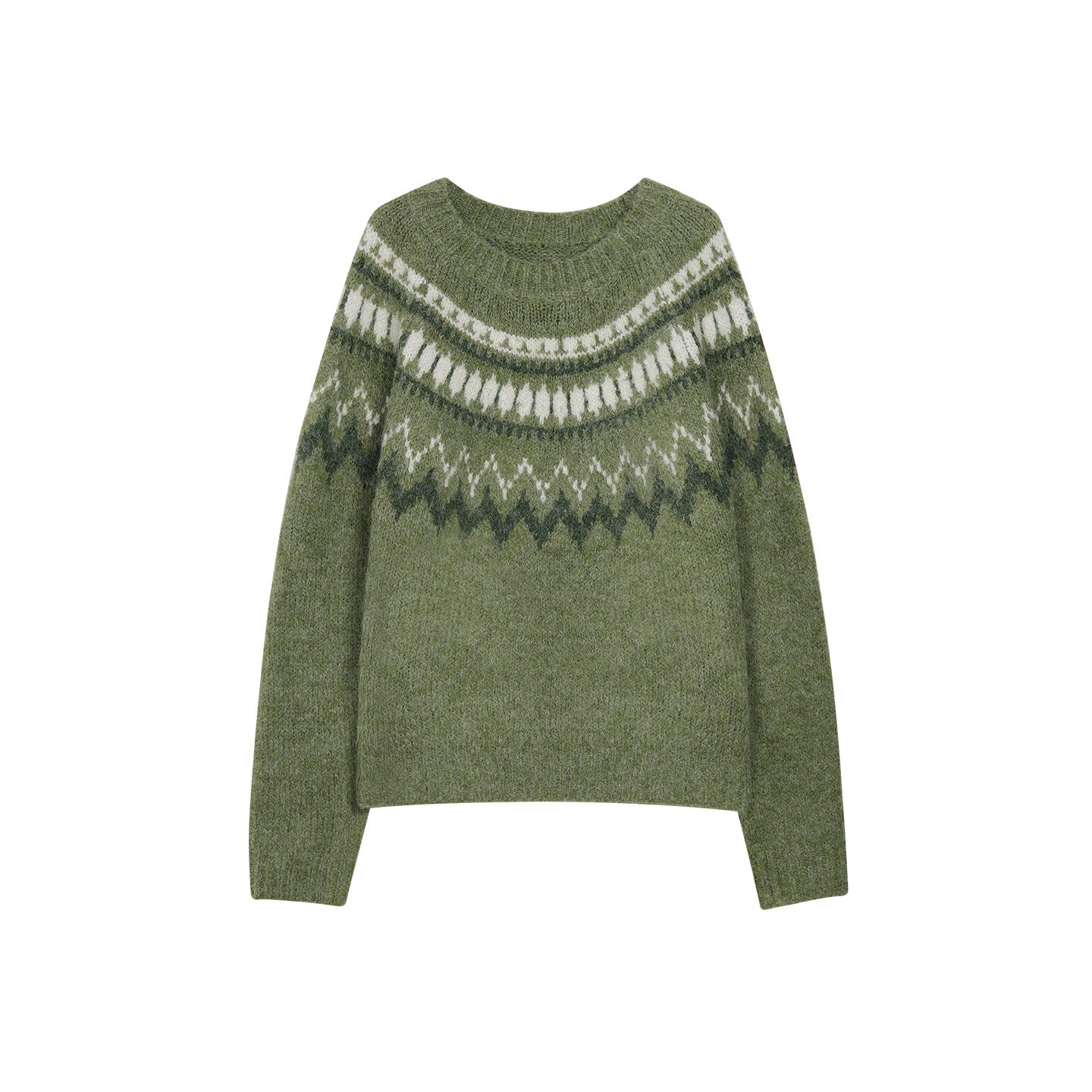 Womens Figure-flattering Thermal Jacquard Top With Set-in Sleeves