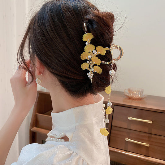 New Gingko Leaf Tassel Retro Large Grip