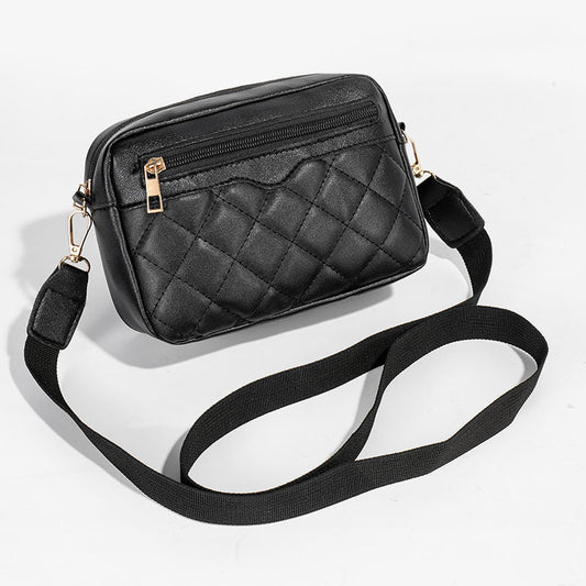 Ladies' Single-shoulder Embroidered Side-pull Crossbody Small Square Bag Casual