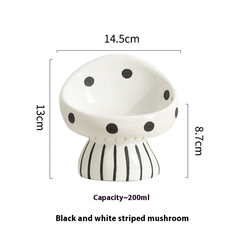 Cat Bowl Ceramic Oblique Mouth Protection Cervical Spine Drinking Bowl Grain