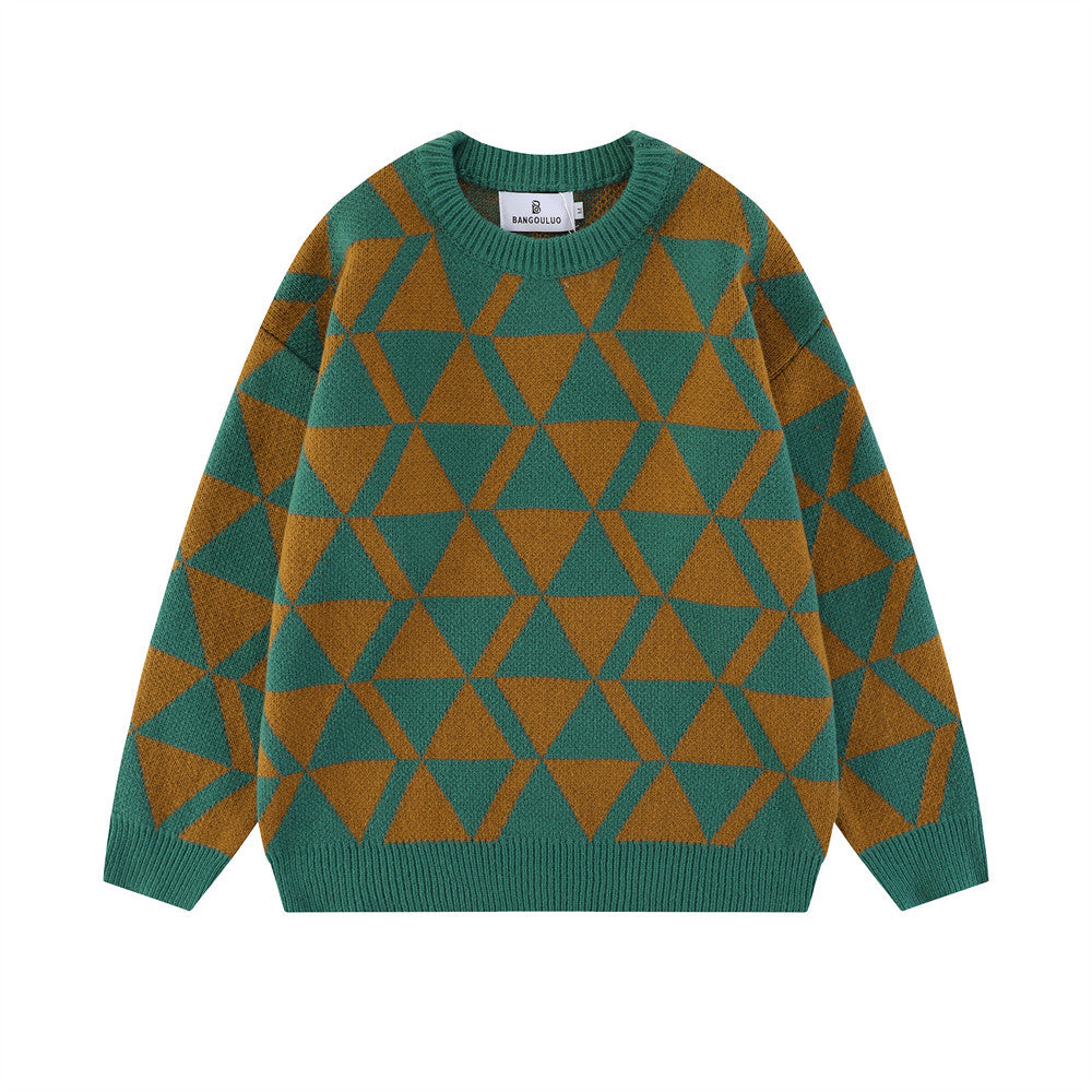 Trekantet Mønster Herre Sweater Niche Design