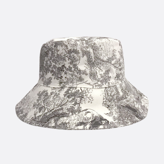 Women's Ink Wash Tie-dye Jungle Big Brim Fisherman Hat