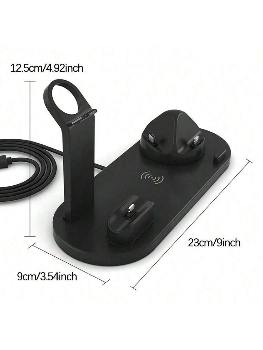 6 in 1 Wireless Charger Stand Pad Compatible with Iphone Apple Watch Airpods Desk Phone Chargers Fast Charging Dock Station Compatible with Iphone Multiple Devices Compatible with Iphone Compatible with Apple Watch 1-8, Compatible with Airpods 3/2/Pro, Compatible with Iphone, Ipad, Android Phone Gifts Compatible with Iphone 16 15 14 13 12 11 X 8 Pro Max/Pro/Mini/Plus, Compatible with Watch Compatible with Airpods Suitable for Office, Dorm, and Home