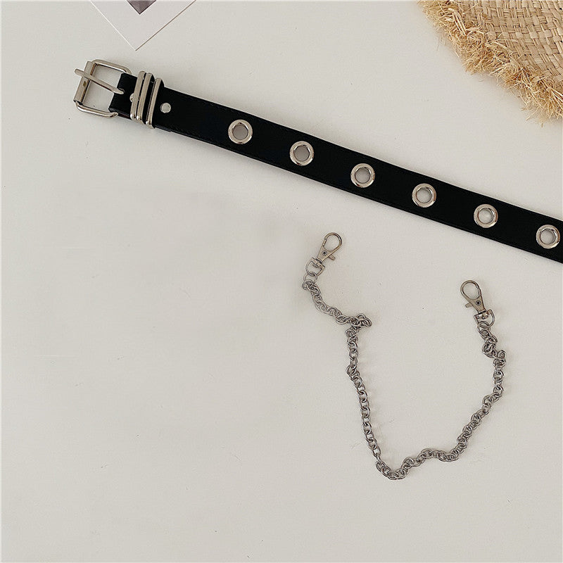 Double Row Perforated Women's Suit Belt