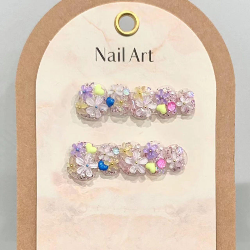 Nail Art Spring Little Flowers Summer Vibe Wearable Fake Nails
