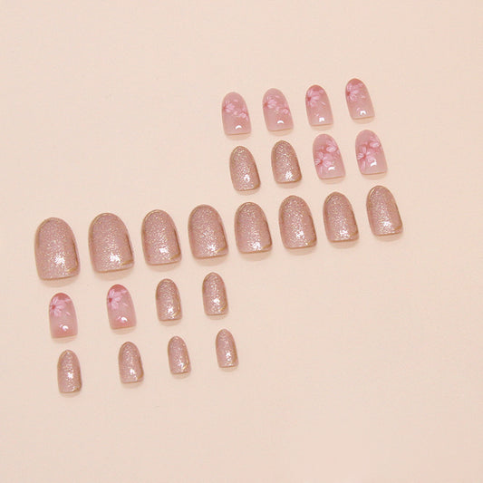 Short Oval Nail Polish Flower