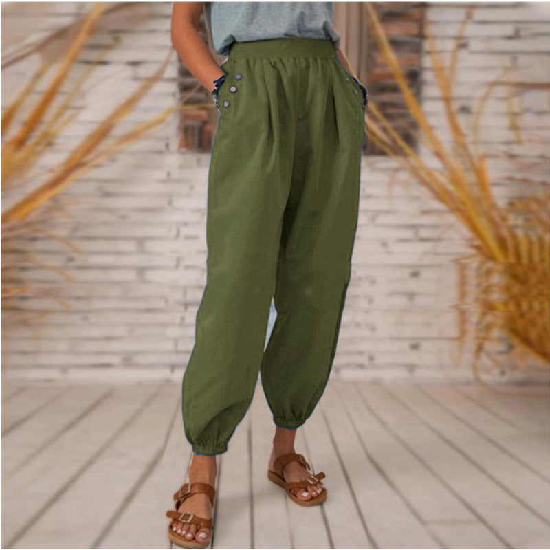 Vintage Polyester Cotton Women's Casual Bloomers