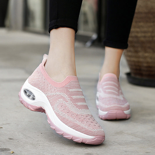 Old Beijing Cloth Red Sports Soft Bottom Air Cushion Shoes