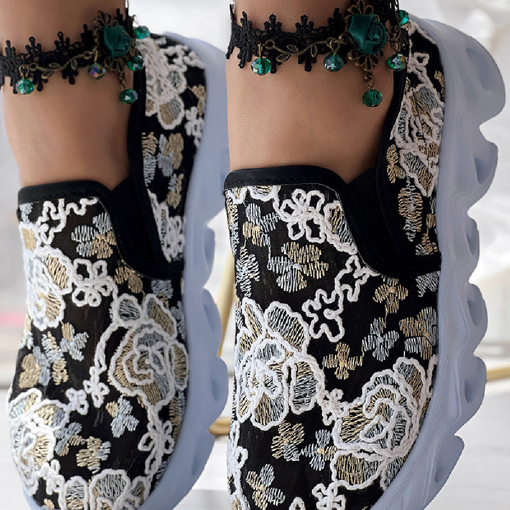 Sneakers til kvinder med farvet mesh