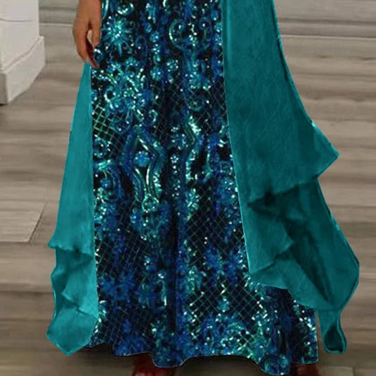 Plus Size Women's Dress Set V-neck Strap Lining