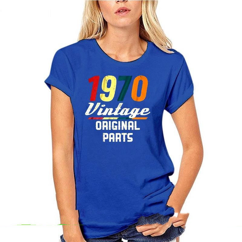 New Fashion European And American Print Round Neck T-shirt