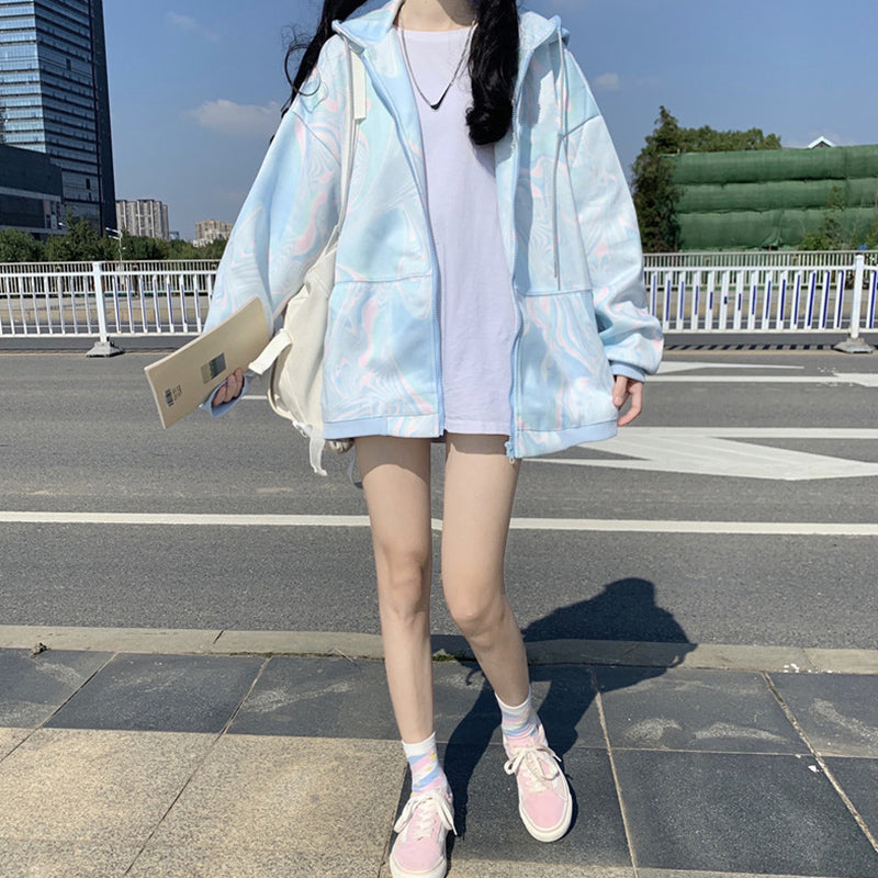 Cardigan Sweater Loose Thin Bright Color Coat