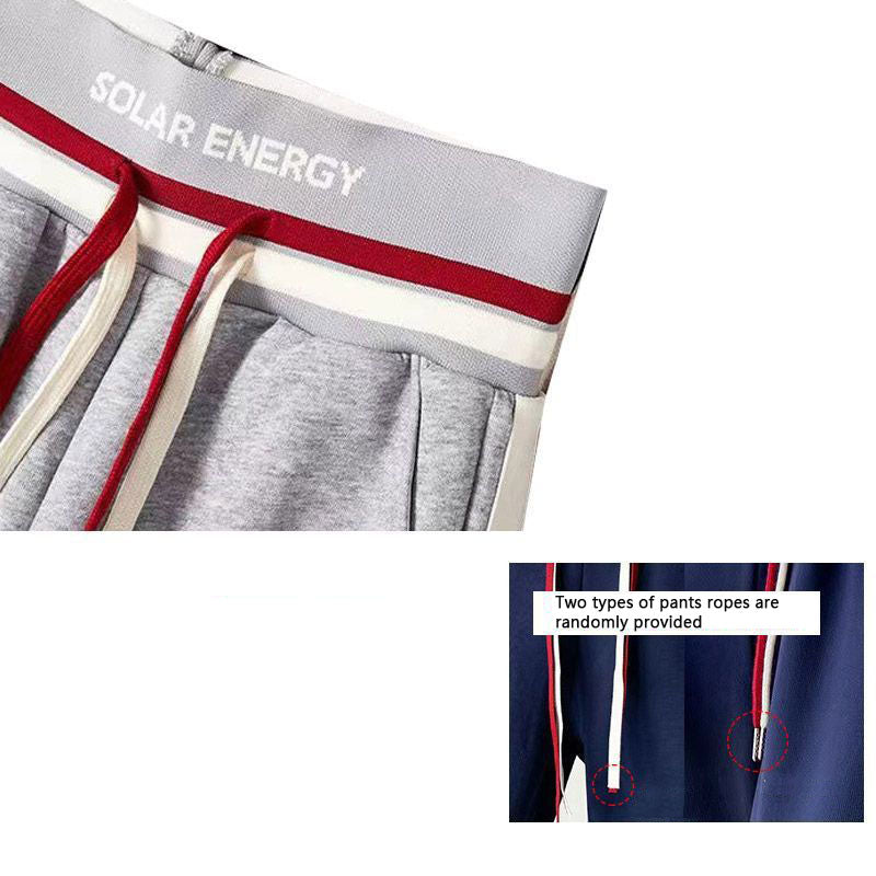 Fashion Drawstring Screw Type Rib Waist Of Trousers Heightened Jacquard Knitted