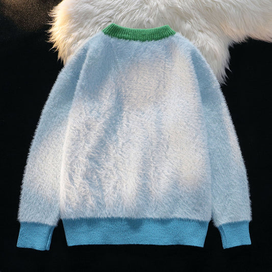 Sweater til mænd med spænde i kinesisk stil og Drageårstema