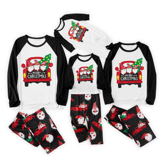 European And American Autumn Parent-child Wear Loose Casual Printing Color Matching Round Neck