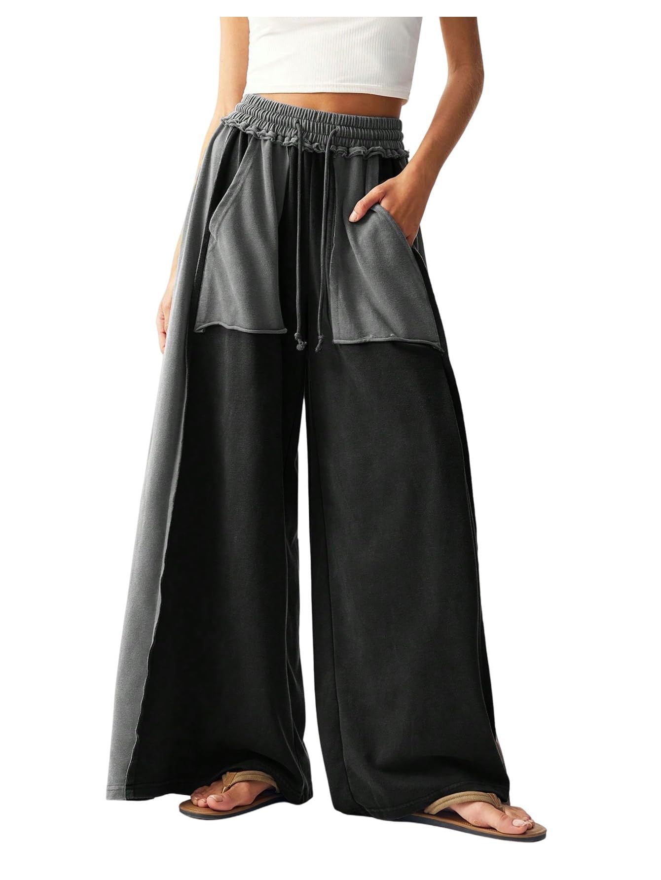 Cotton Casual Loose Japanese Style Retro Minority Splicing Design Casual Pants