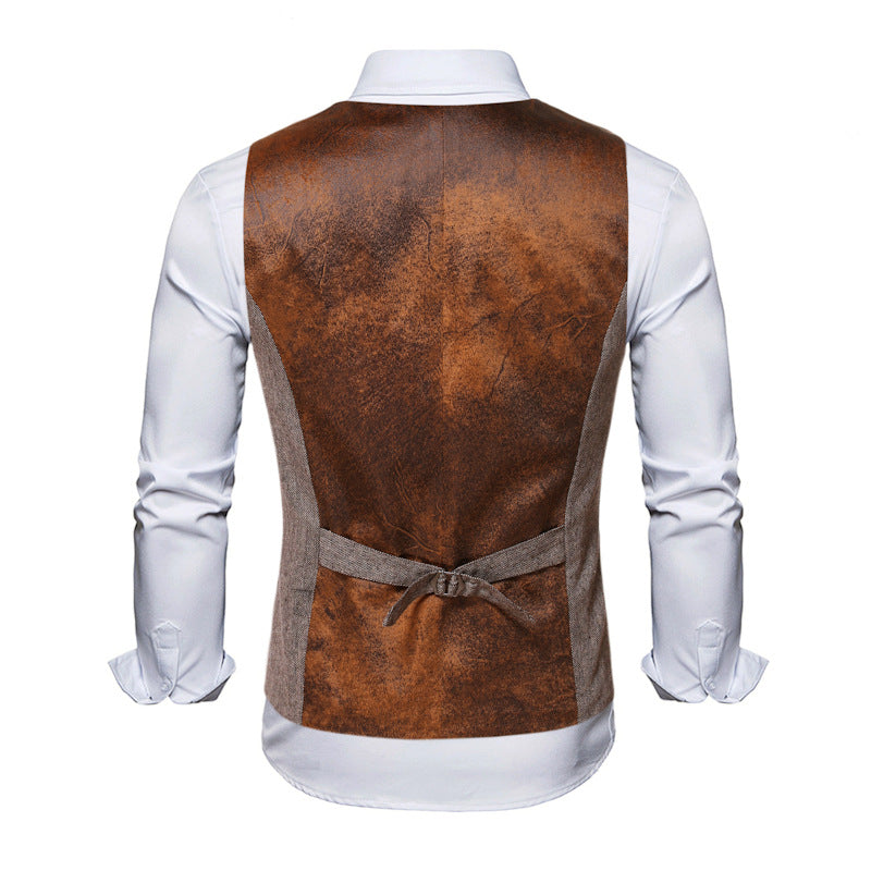 Plus Size Casual Vest Coat Slim Fit Business Gentleman Vest