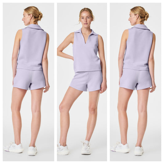 Stylish Casual Two-piece Set In Solid Color With An Air-layer Design