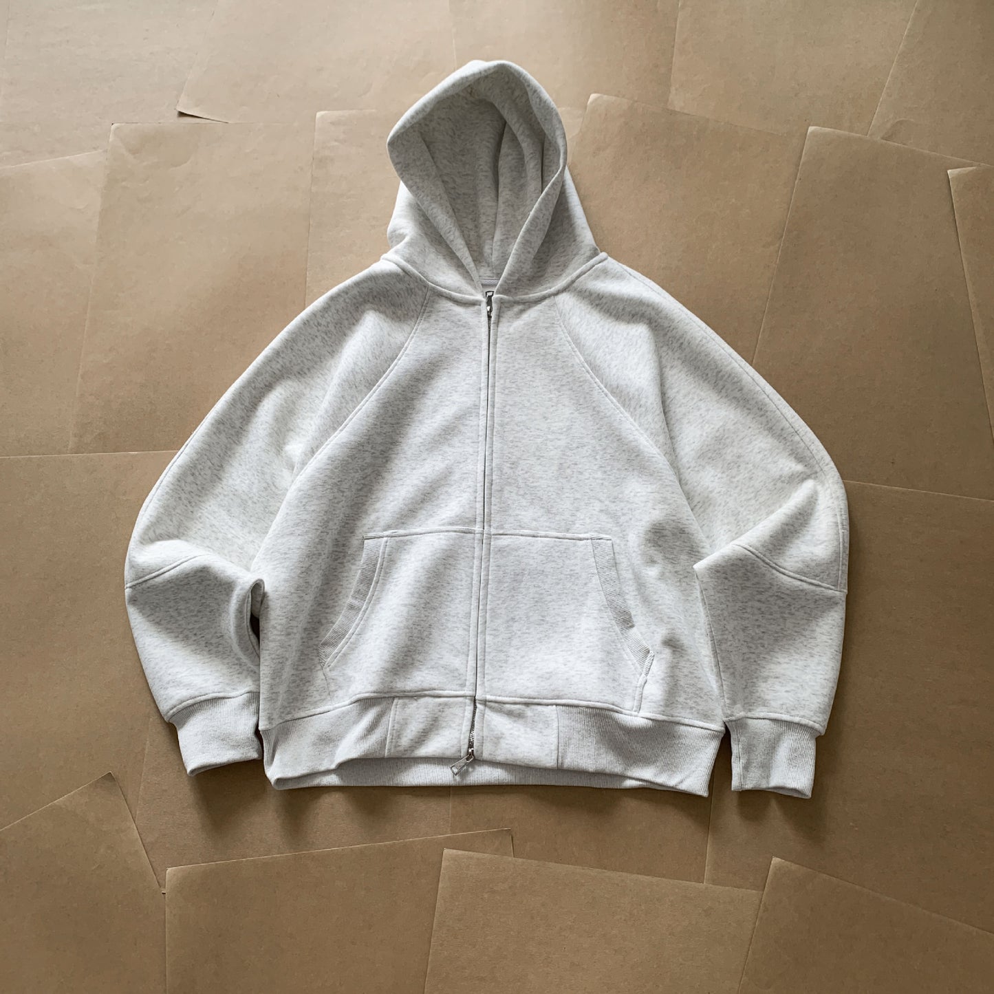 Loose Basic Solid Color Hoodie Coat