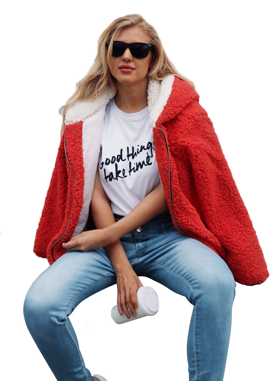 Fleece Sweater With Zipper To Keep Warm