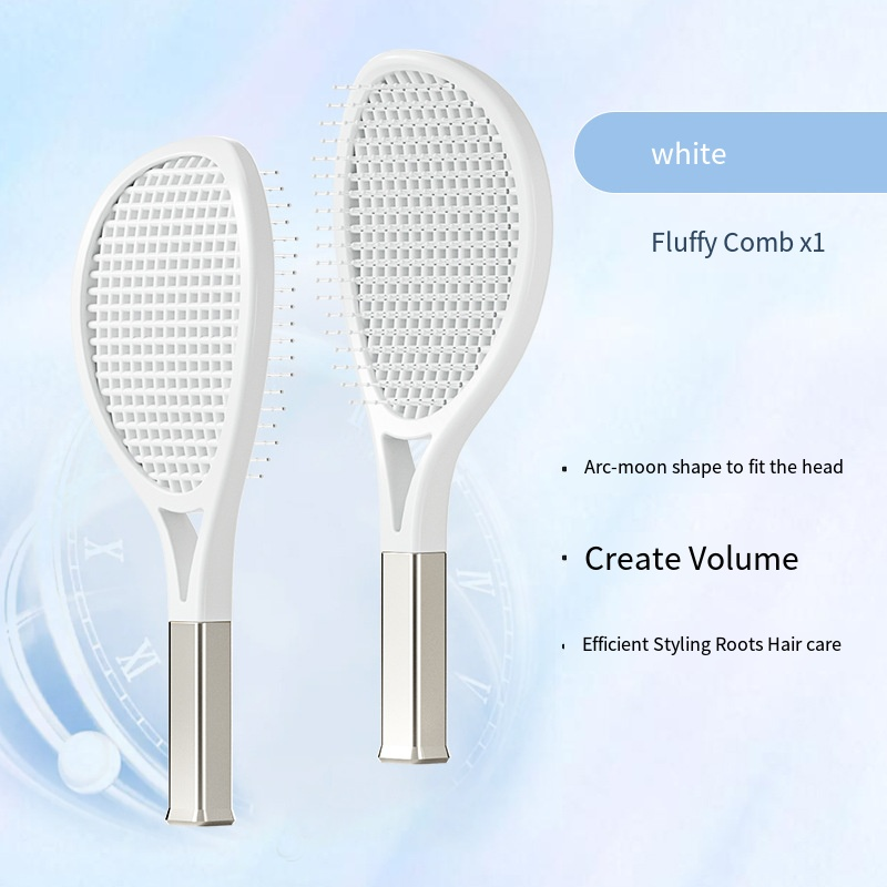 Hårkam Tennisketsjer Fluffy kamme Høj Kranie Top Hårartefakt Airbagpude Massagekam Frisørværktøjer Hårbørste til tykt hår Selvrengørende krøllehårbørste til krøllet hår