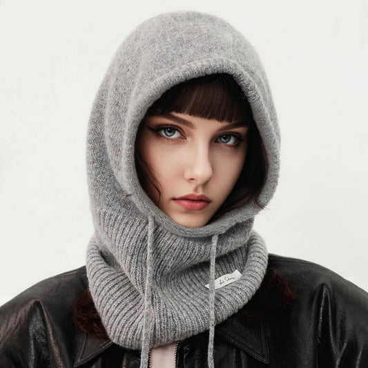 Cashmere Knitted Beanie With Earflaps