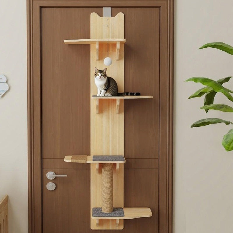 Hanging Cat Tree With Scratching Postspace-saving Design