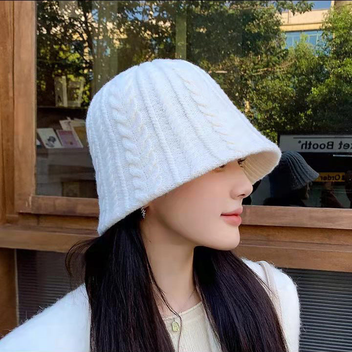 Knitted Simple Twist Bucket Hat