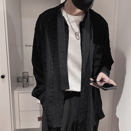 Casual Jacket Light Luxury Mid-length Knitted Cardigan